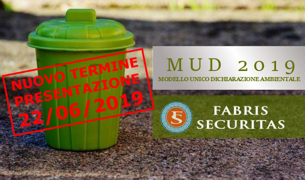 Variazione del termine di presentazione del MUD 2019