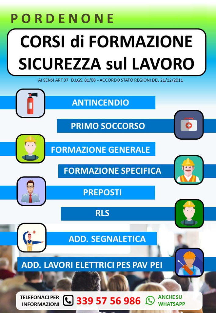 Formazione sicurezza sul lavoro - Elenco corsi